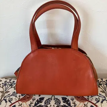 핸드메이드 가죽 핸드백 브라운