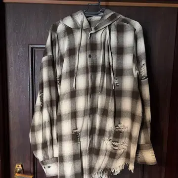 아들러 ADRER 후드 부착 체크 플란넬 셔츠