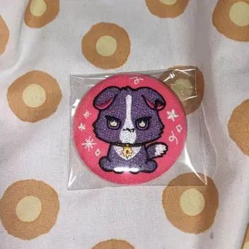 자수 캔뱃지 보라색 버섯 2