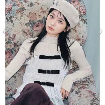 릴리 브라운 리본 뷔스티에 세트 니트탑