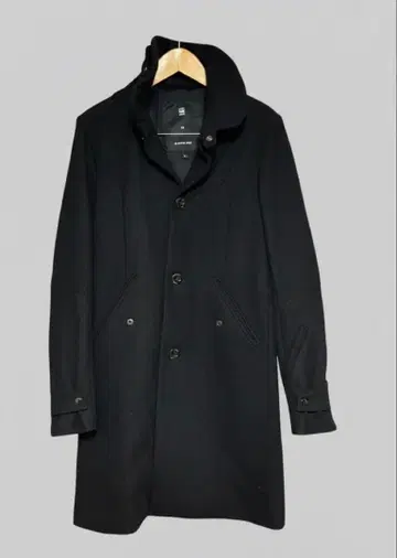 G-STAR RAW 블랙 체스터 코트 XS