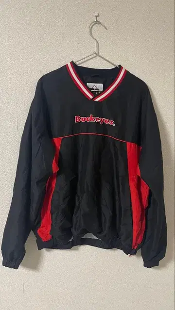 칼리지 오하이오 주립대학교 풀오버 나일론 자켓 자수 USA 구제 의류