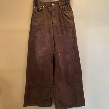 MAISON SPECIAL 브라운 코듀로이 와이드 팬츠 38