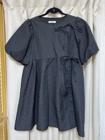 FREAK'S STORE 블랙 플레어 드레스 반팔