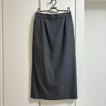 SLOBE IENA 울 혼방 타이트 스커트 다크 그레이 뒷 슬릿 38