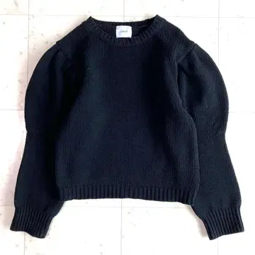 OHGA PUFF KNIT 퍼프 니트 스웨터 블랙