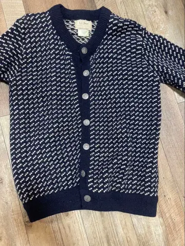 L.L.Bean 네이비 버즈아이 니트