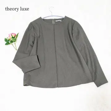 레어 띠어리 럭스 풀오버 블라우스 울 카키 40