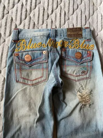 Blue Moon Blue 데미지 데님