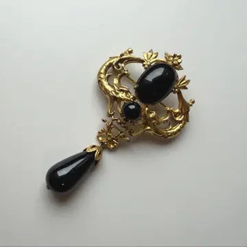 빈티지 코스튬 주얼리 여우 모티브 브로치 (락 포함)