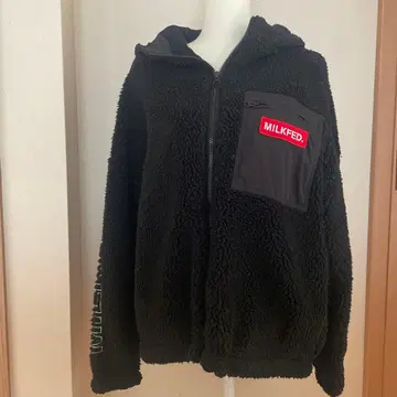 MILKFED. SLEEVE LOGO HOODED JACKET