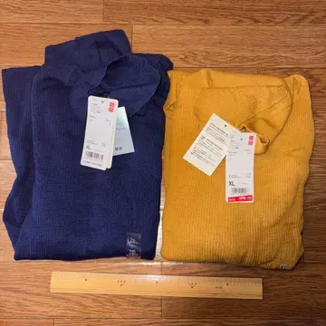 2 엑스트라 파인 메리노 리브 터틀넥 스웨터 유니클로 XL