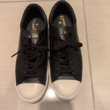 CONVERSE ALL STAR 가죽 블랙 로우컷 스니커즈