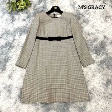 M'S GRACY 하운드투스 원피스 리본 포함 7부 소매 일본제 9호