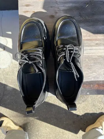 블랙 로퍼 합성 피혁