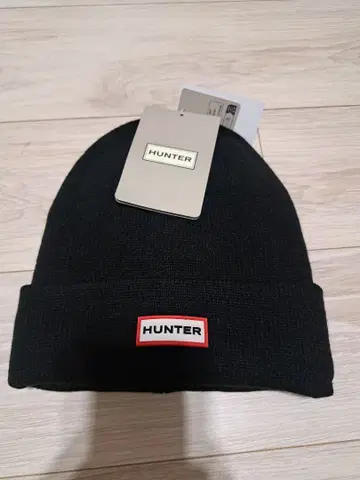 HUNTER 블랙 니트 모자