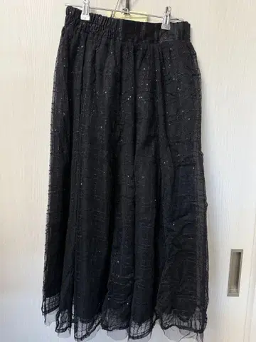 스팽글 플레어 스커트