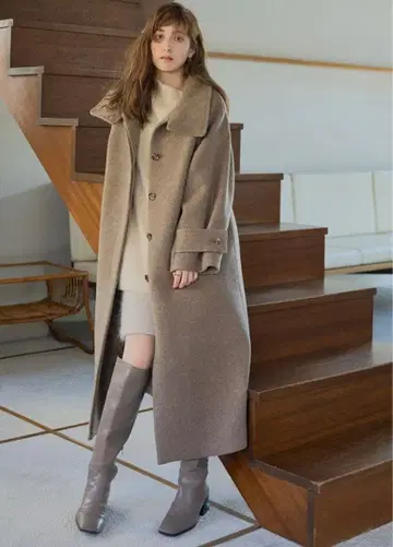 스탠드 칼라 발마칸 코트