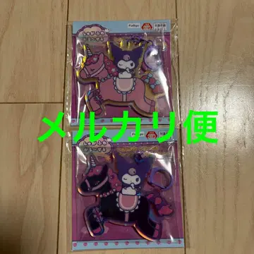 슈가후와 카루~세루 오로라 아크릴 참 쿠로미 블랙 핑크 세트