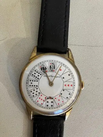 제라드 페리고 수동 와인딩 시계 카드놀이 앤티크