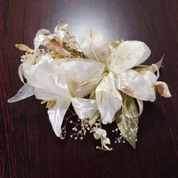 헤어 액세서리 화이트 골드 브라이덜 성인식 브로치