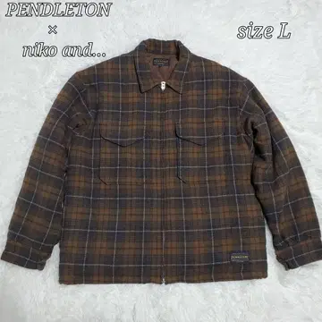 새상품급 펜들턴 니코앤드 체크 자켓 별주 충전솜 L