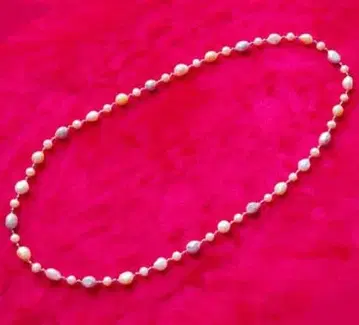 새상품급 천연 담수 진주 롱 목걸이 80cm 멀티 컬러 펄