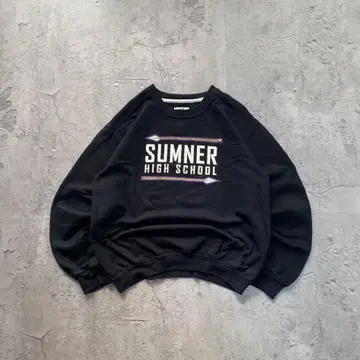 00s 앤빌 USA 구제 의류 SUMNER 맨투맨 트레이닝복 블랙