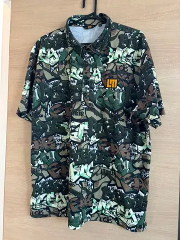 LOUDMOUTH 그래피티 패턴 피케 셔츠 XXL