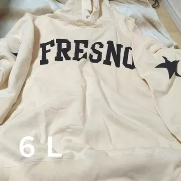 FRESNO 후드 부착 후드티 6L 크림색