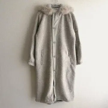 RADIATE 라디에이트 퍼 후디드 보아 코트 롱 코트