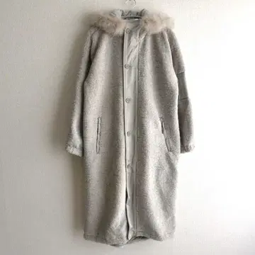 RADIATE 라디에이트 퍼 후디드 보아 코트 롱 코트