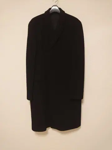 엠포리오 아르마니 블랙 더블 브레스트 체스터 코트