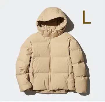 유니클로 심리스 다운 후드티 L