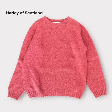 Harley of Scotland 울 니트 크루넥 핑크 S