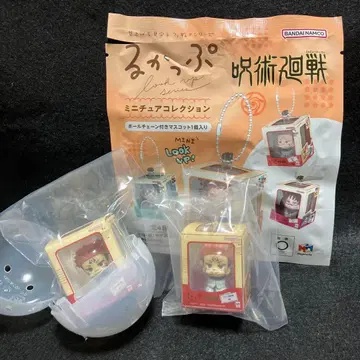 룩업 주술회전 미니어처 컬렉션 폴 체인 포함 및 가챠 스쿠나 세트