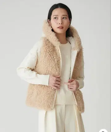 BRAHMIN 도킹 인조 모피 베스트 충전솜 베스트