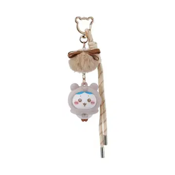 치이카와 MINISO 복슬복슬 곰 참 키링 하치와레 1개