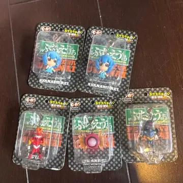 아야나미 레이 키링 피규어 5개 세트 마리의 쁘띠에바 포함