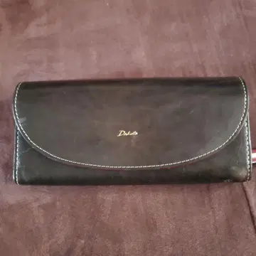 Dulato 블랙 가죽 장지갑 플랩식