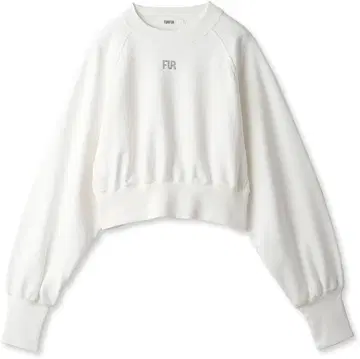 크리스탈 FUR 로고 맨투맨 화이트