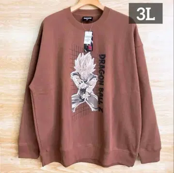 드래곤볼 속기모 트레이닝복 맨투맨 브라운 3L