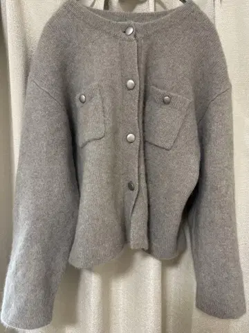 green label relaxing 헤어리 니트 자켓 가디건