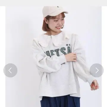 [ 미사용 새상품 ] 사만사 모스모스 속기모 아플리케 로고 맨투맨