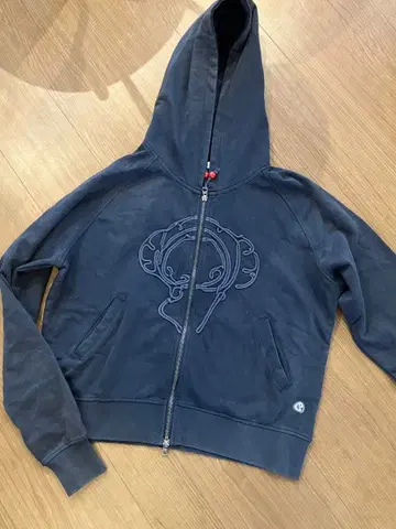 Coyseio 다크 그레이 후드 부착 지퍼 후드티