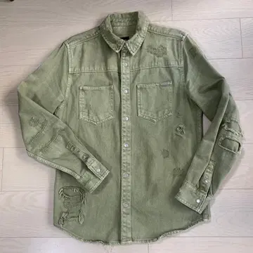 ZARA 밀리터리 데미지 데님 자켓