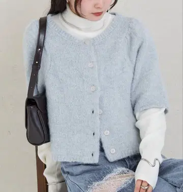 푹신푹신 반팔 니트 가디건