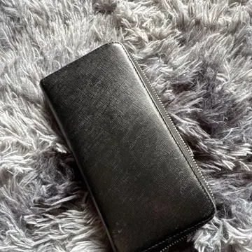 블랙 합성 피혁 장지갑