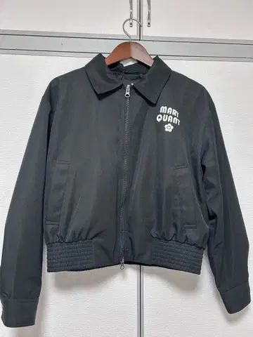 마리콴트/레트로 로고 아플리케 블루종 블랙