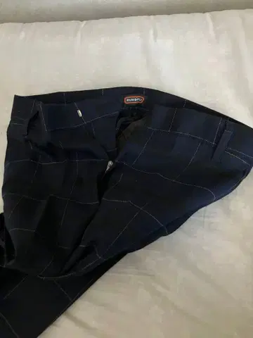 런 앤 플라이 트라우저 네이비 체크 트라우저